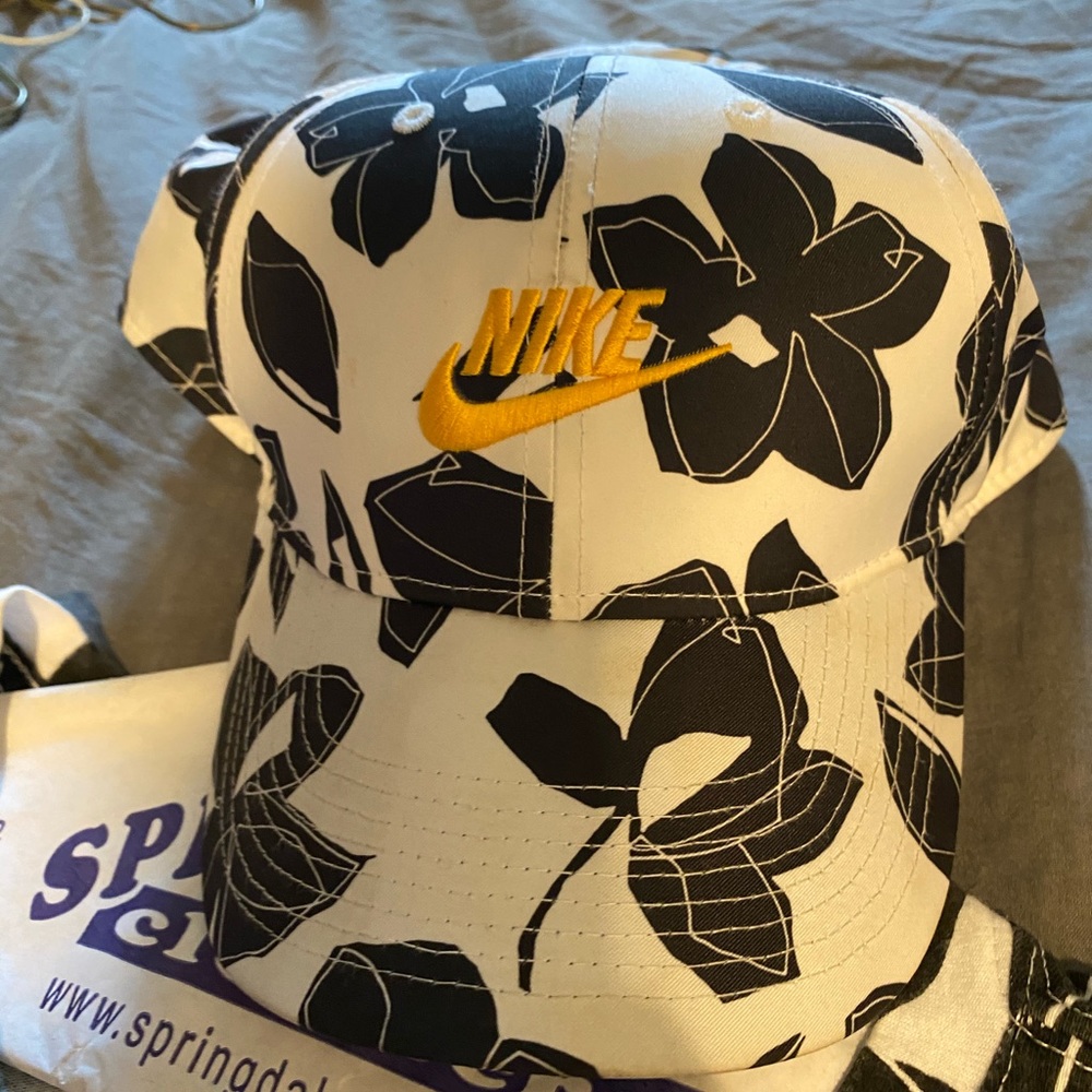 Nike Shirt and hat with black cargo shorts